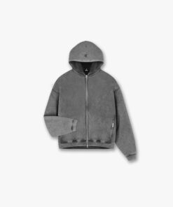 Initial Zip Hoodie – Grey