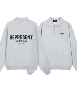 Represent Collar Gray T-Shirt