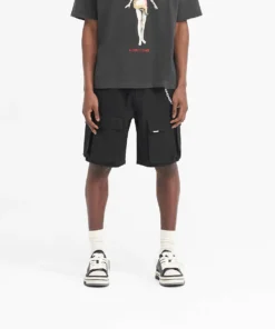 Represent Baggy Black Shorts